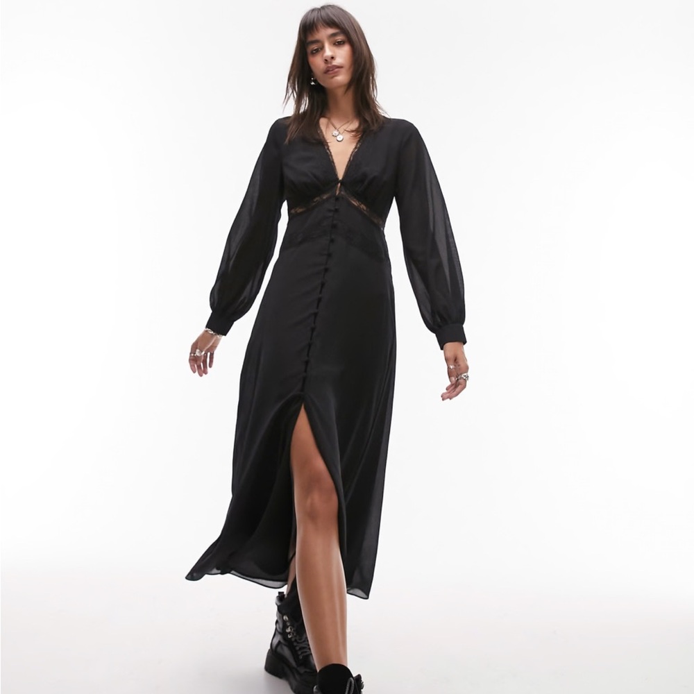 asos | Navy Midi Dress